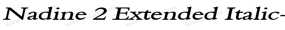 Nadine 2 Extended Italic字体转换